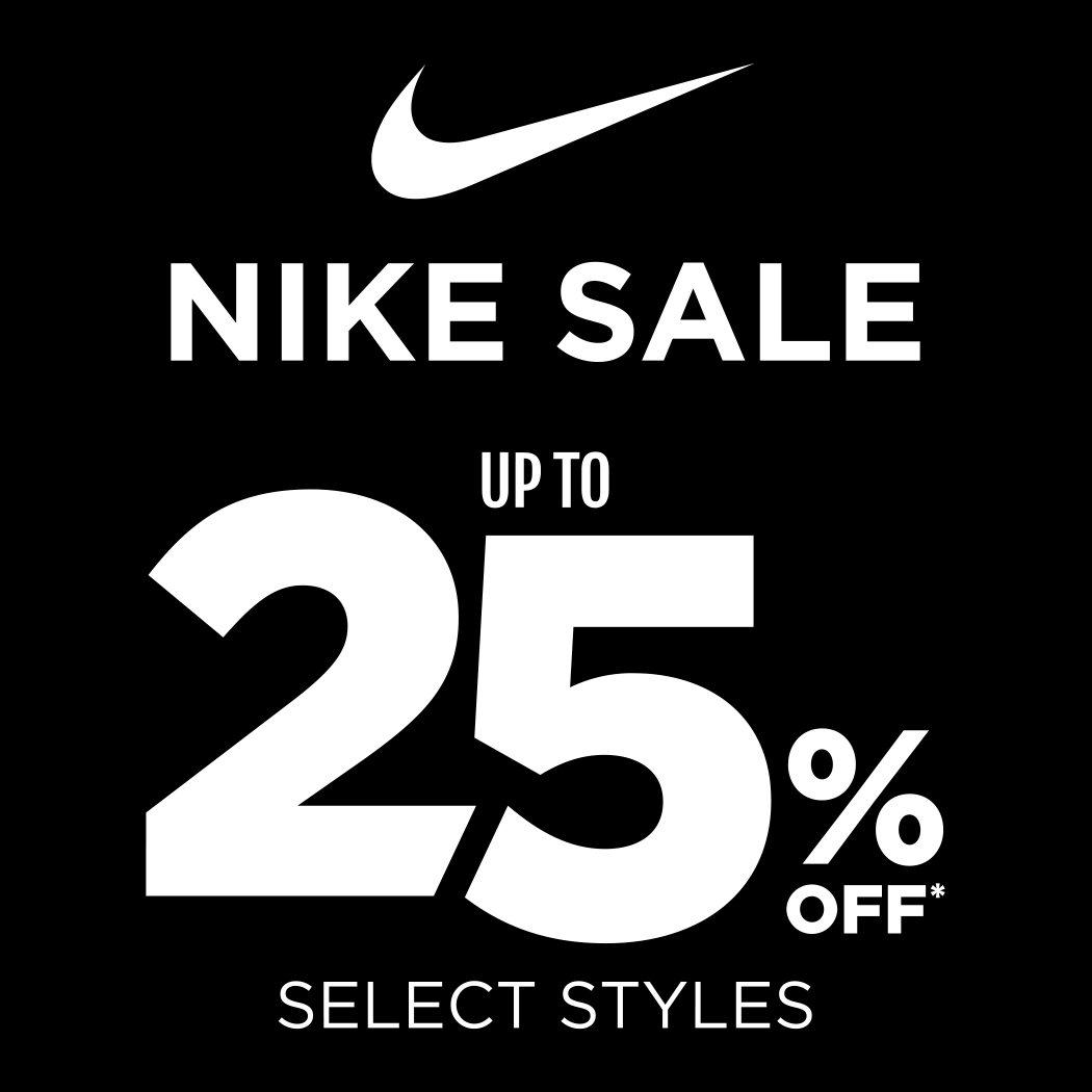 Nike Sale. Up to 20% Off* Select Styles.
