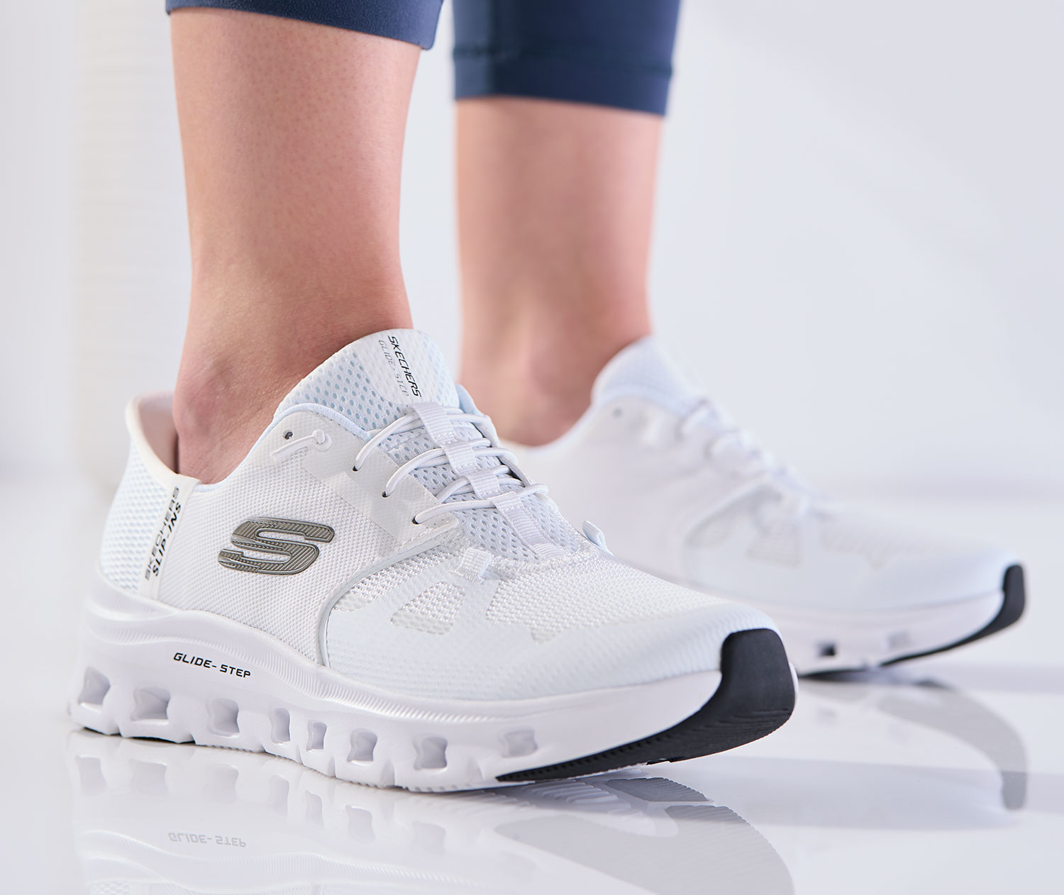 All white skechers shoes best sale