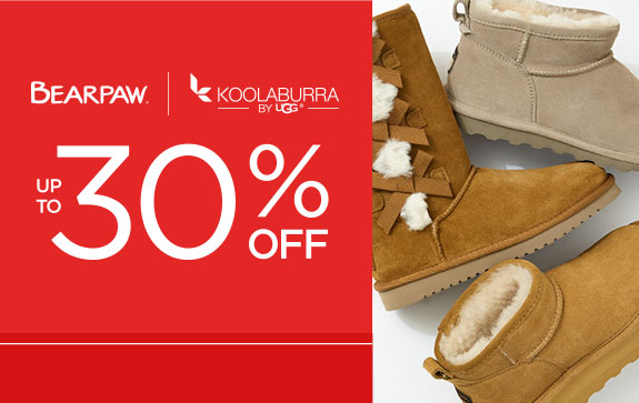 Bearpaw & Koolaburra by Ugg up to 30% Off*