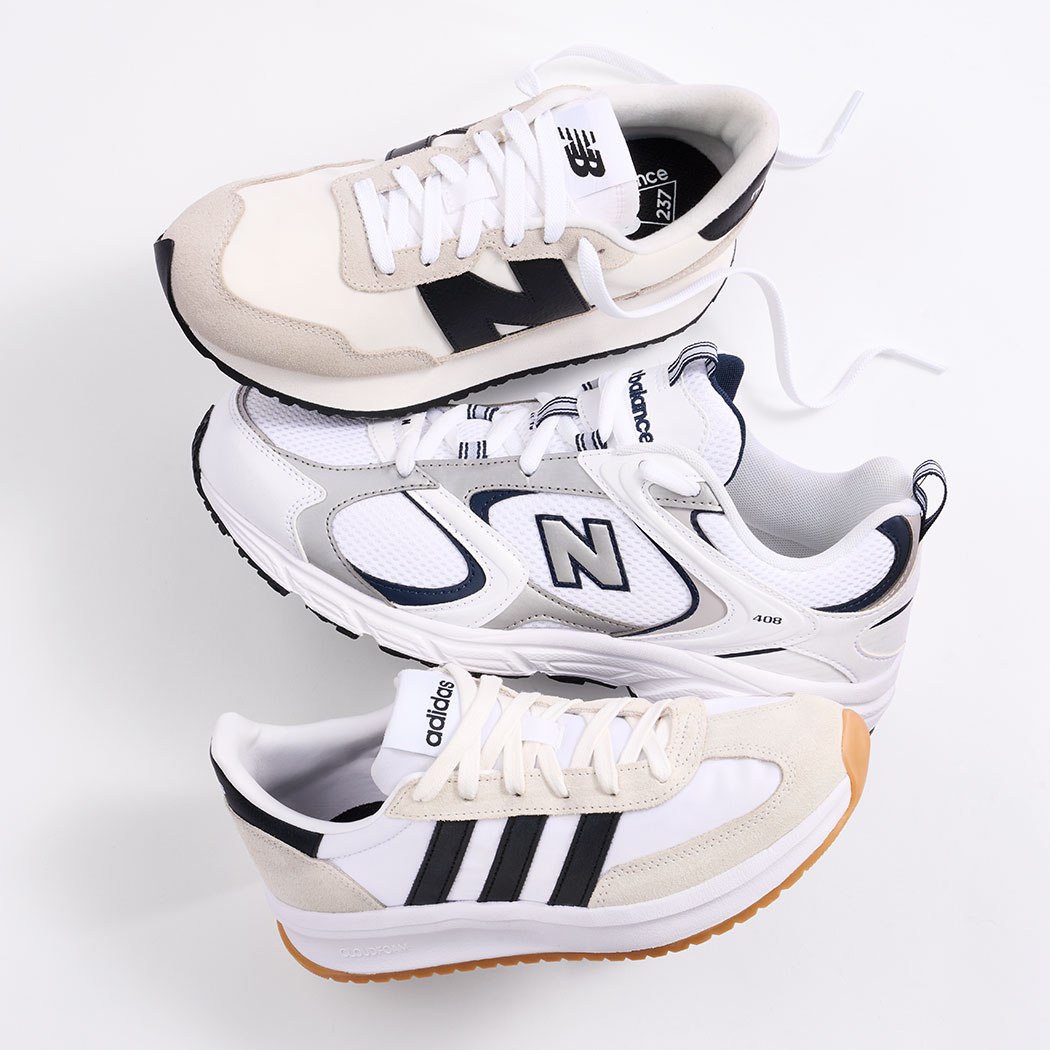 New Balance ML408 Men's/Women's Sneaker, New Balance 237 Women's Sneaker, adidas Run 70s 2.0 Women's Sneaker - White